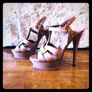 YSL  Tribute Patent Leather Platform Heels